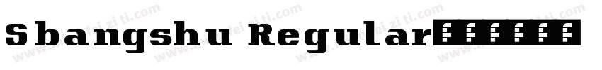 Sbangshu Regular字体转换